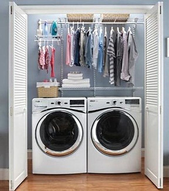 A mini- laundry cabinet can be installed in a laundry space freeing up area for other purposes. These cabinets can be installed in other parts of the hose as well